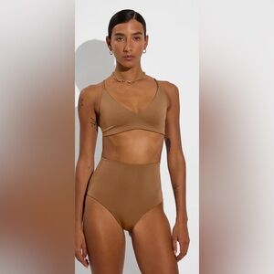 Left On Friday Sunday bikini top in tan lines.